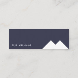 Minitarjeta De Visita Blue white minimal modern simple masculine card