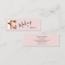 Blush Pink Black Script Photo Makeup