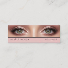 Minitarjeta De Visita Blush Pink Modern Photo Makeup