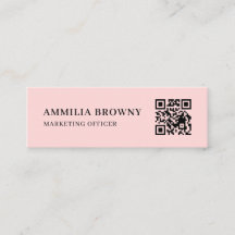 Blush Rosa QR | Contacto Personalizado Femenino Pa