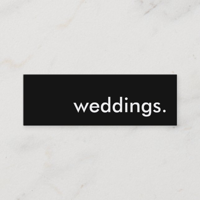 Minitarjeta De Visita bodas. (Anverso)