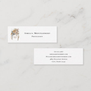 Minitarjeta De Visita Boho Flower Bouquet y Dreamcatcher