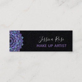 Minitarjeta De Visita Boho Purple Mandala Make Up Artists