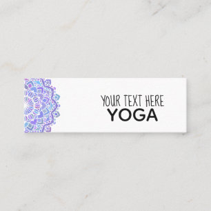 Minitarjeta De Visita Boho Purple Mandala Yoga