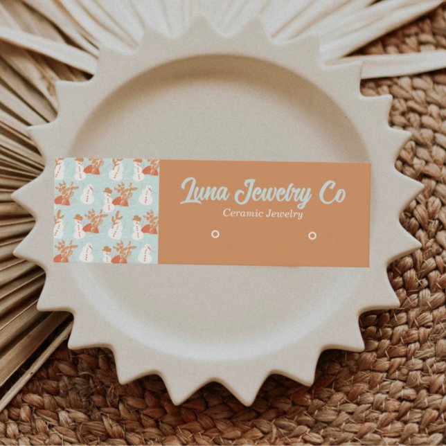 Minitarjeta De Visita Boho Snowmen Jewelry Business Card (Subido por el creador)