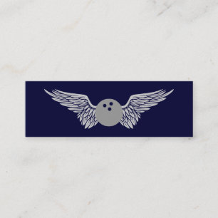 Minitarjeta De Visita bola de bolos en vuelo