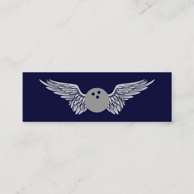 Minitarjeta De Visita bola de bolos en vuelo (Anverso)