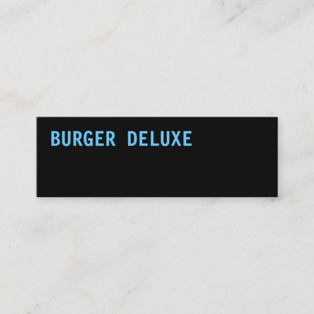 Minitarjeta De Visita BOLD Burger Blue (Anverso)