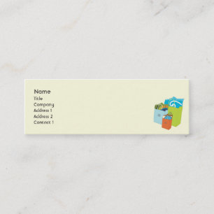 Minitarjeta De Visita Bolsos de compras - flacos