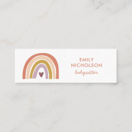 Minitarjeta De Visita Bonito Lavanda de arcoiris Boho Babysitter