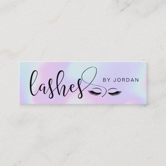 Minitarjeta De Visita Bonito moderno y elegante lazos holográficos (Anverso)