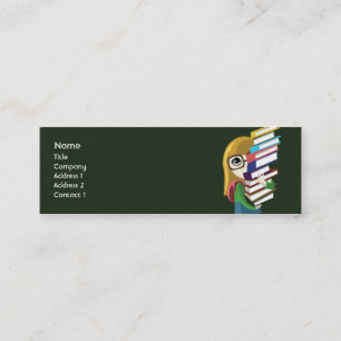 Minitarjeta De Visita Bookgirl - flaco