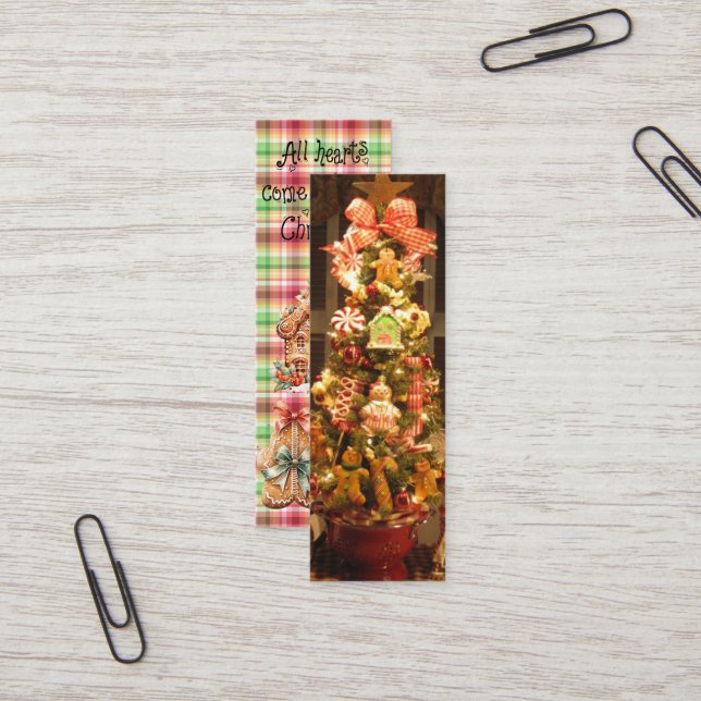 Minitarjeta De Visita BOOKMARK Gingerbread Todos los Corazones Regresan  (Anverso/Reverso In Situ)