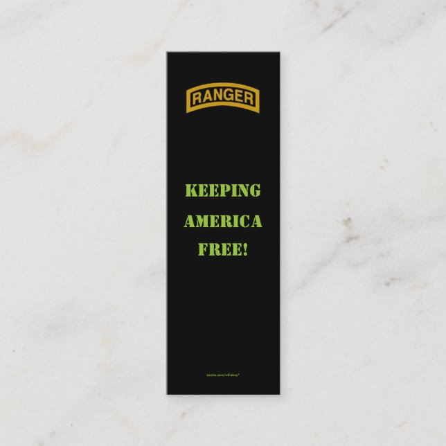 Minitarjeta De Visita Bookmarker de destello del remiendo del veterano (Anverso)