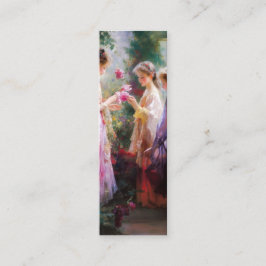 Minitarjeta De Visita BookmTres chicas jugando en el jardín