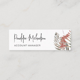 Minitarjeta De Visita Borde botánico con letra moderna