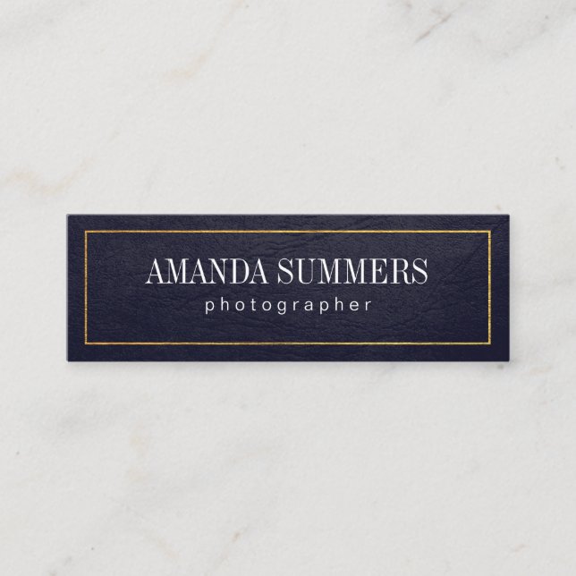 Minitarjeta De Visita Borde de oro púrpura (Anverso)