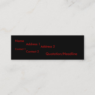 Minitarjeta De Visita Borde recto