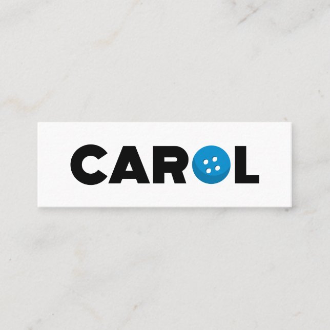 Minitarjeta De Visita Botón Carol (Anverso)