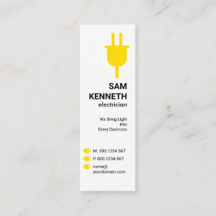 Minitarjeta De Visita Botones eléctricos de extensión de enchufe amari