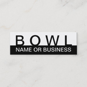 Minitarjeta De Visita BOWL en negrita (personalizable de color)