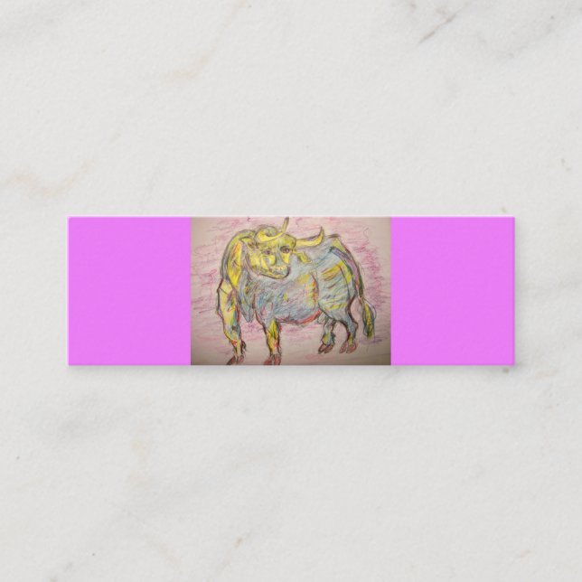 Minitarjeta De Visita Bull Sketch (Anverso)