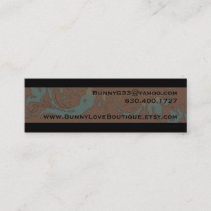 Minitarjeta De Visita Bunny Love Boutique Skinny Business Cards