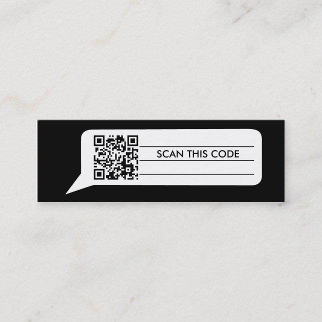 Minitarjeta De Visita Burbuja cómica (Anverso)