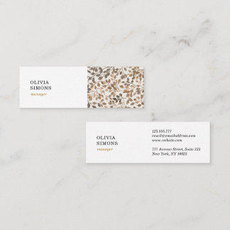 Minitarjeta De Visita Business Cards with vintage floral pattern