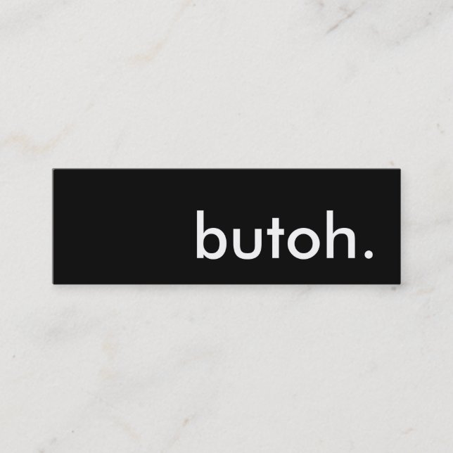 Minitarjeta De Visita butoh. (Anverso)