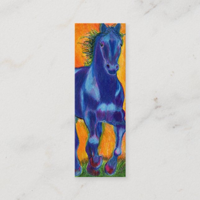 Minitarjeta De Visita Caballo del azul de Brillian (Anverso)