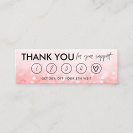 Minitarjeta De Visita Cabello de maquillaje rosa caliente gracias tarjet