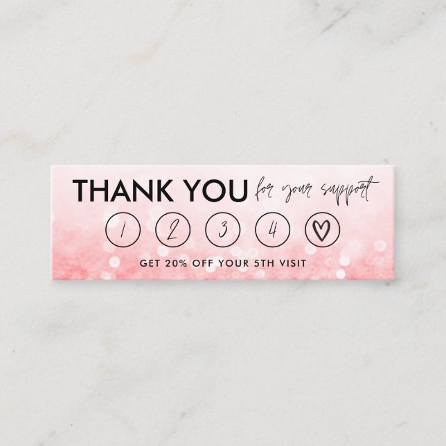 Minitarjeta De Visita Cabello de maquillaje rosa caliente gracias tarjet (Anverso)