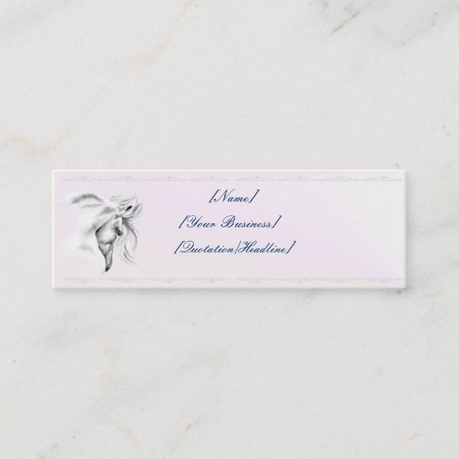 Minitarjeta De Visita Cabeza de caballo blanco (Anverso)