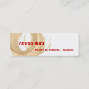 Minitarjeta De Visita Cafetero Quemado Barista