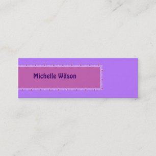 Minitarjeta De Visita Caja púrpura en colores pastel de la MOD del rosa