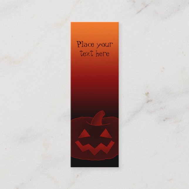 Minitarjeta De Visita Calabaza de Halloween 002 (Anverso)