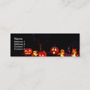 Minitarjeta De Visita Calabazas de Halloween