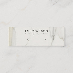 MINITARJETA DE VISITA CALACATTA MARBLE TEXTURA STUD EARRING PANPLAY