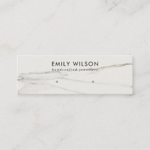MINITARJETA DE VISITA CALACATTA MARBLE TEXTURA STUD EARRING PANPLAY