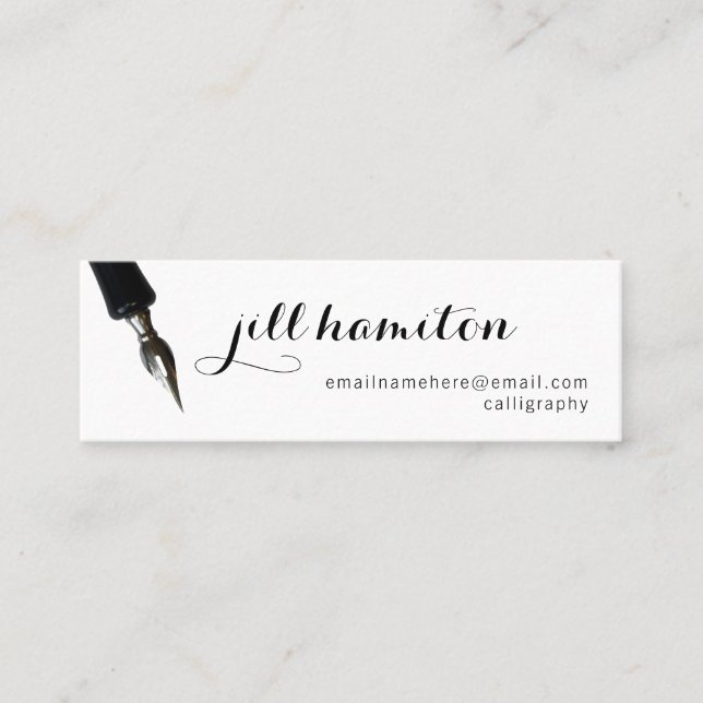 Minitarjeta De Visita Caligrafía (Anverso)