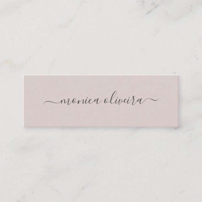 Minitarjeta De Visita Caligrafía minimalista moderna (Anverso)