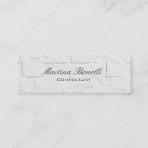 Minitarjeta De Visita Calligraphy Wall Brick Skinny Clear Business Card