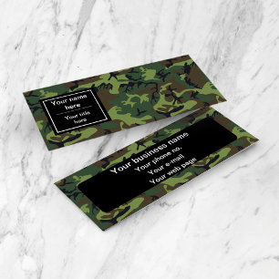 Minitarjeta De Visita Camo Verde, Camuflaje, Militar, Ejército