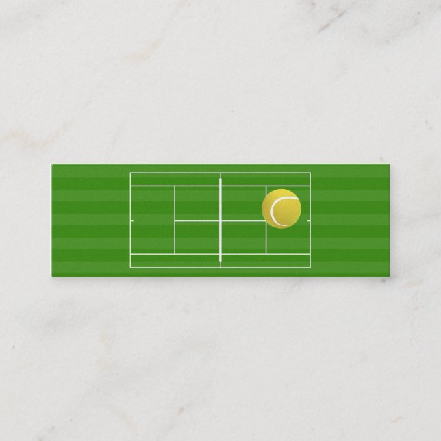 Minitarjeta De Visita Campo de tenis y pelota de tenis (Anverso)
