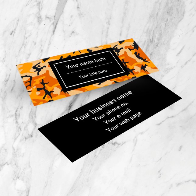 Minitarjeta De Visita Camuflaje naranja, Ejército (Subido por el creador)
