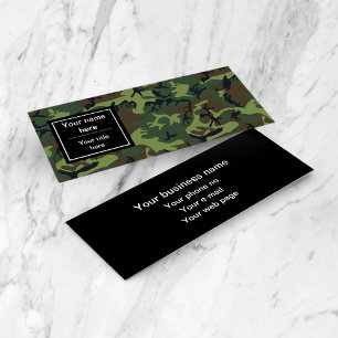 Minitarjeta De Visita Camuflaje verde, ejército, ejército