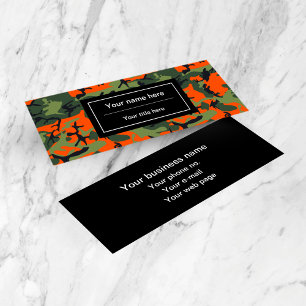 Minitarjeta De Visita Camuflaje verde y naranja, Camuflaje, Militar, Ejé