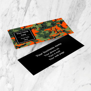 Minitarjeta De Visita Camuflaje verde y naranja, Camuflaje, Militar, Ejé