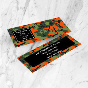 Minitarjeta De Visita Camuflaje verde y naranja, Camuflaje, Militar, Ejé